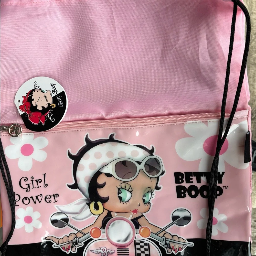 NWT- Betty Boop Drawstring Backpack - Picture 2 of 5